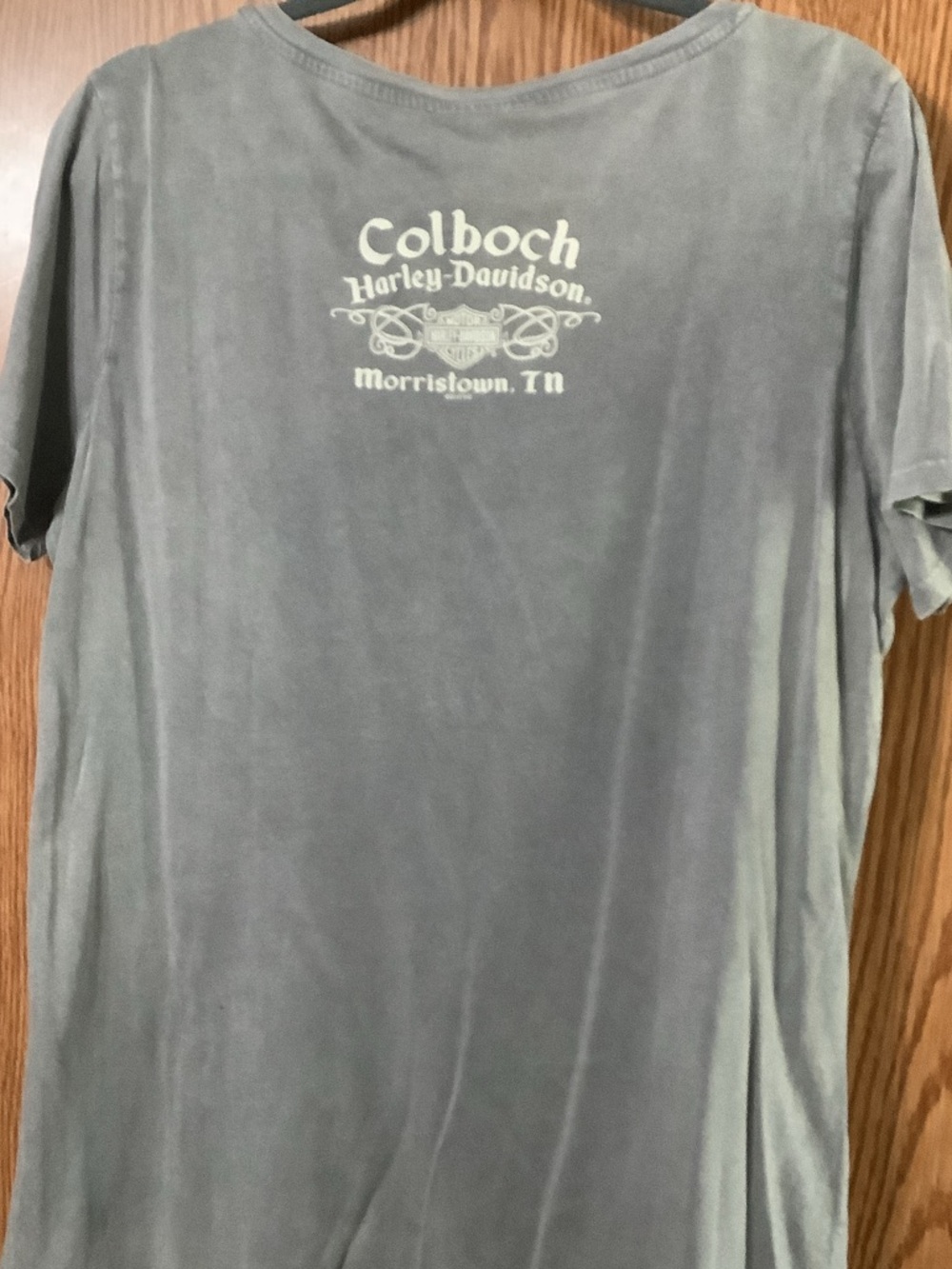 Harley-Davidson Gray Sequin Graphic Short Sleeve Tee - Picture 4 of 5